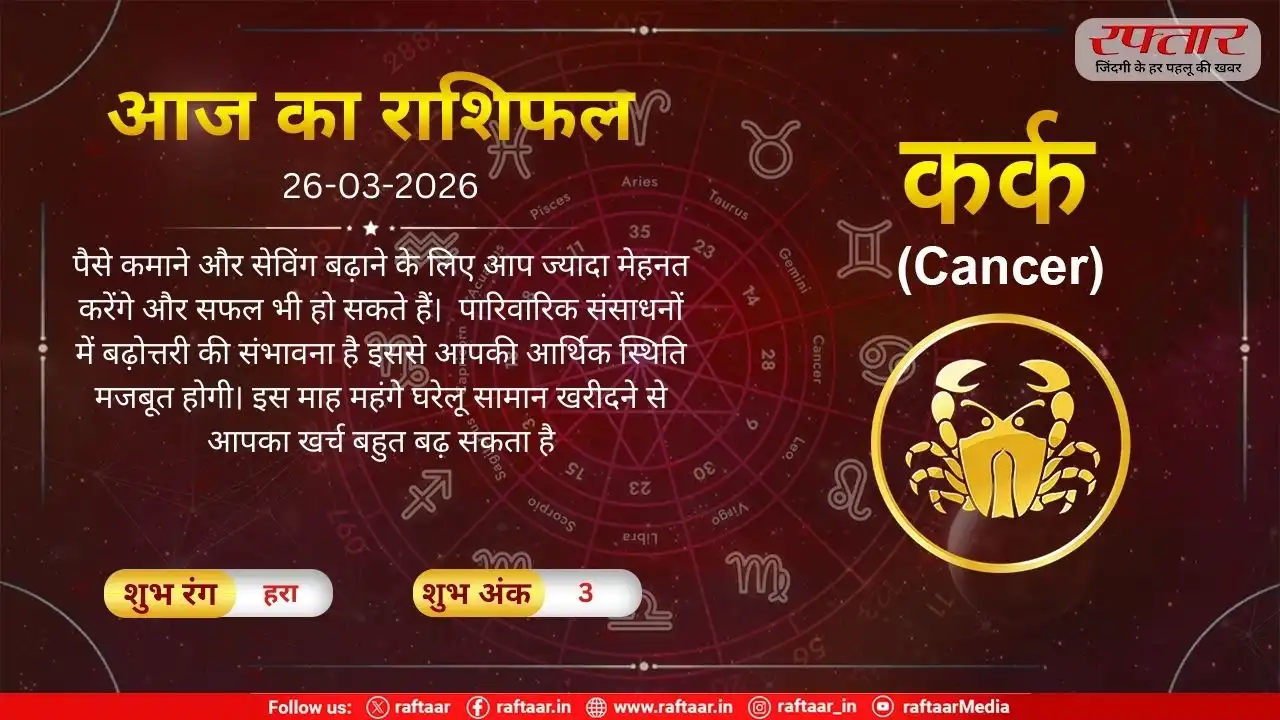 Kark Rashi 26 March 2026
