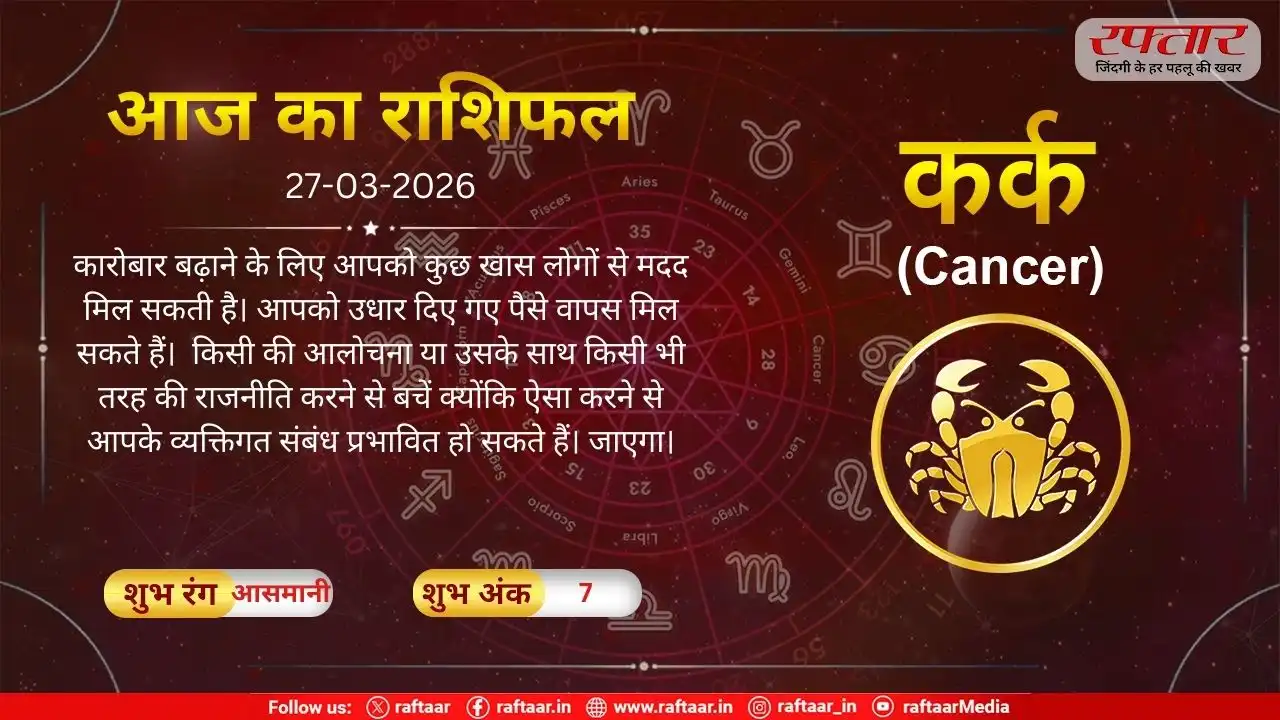 Kark Rashi 27 March 2026