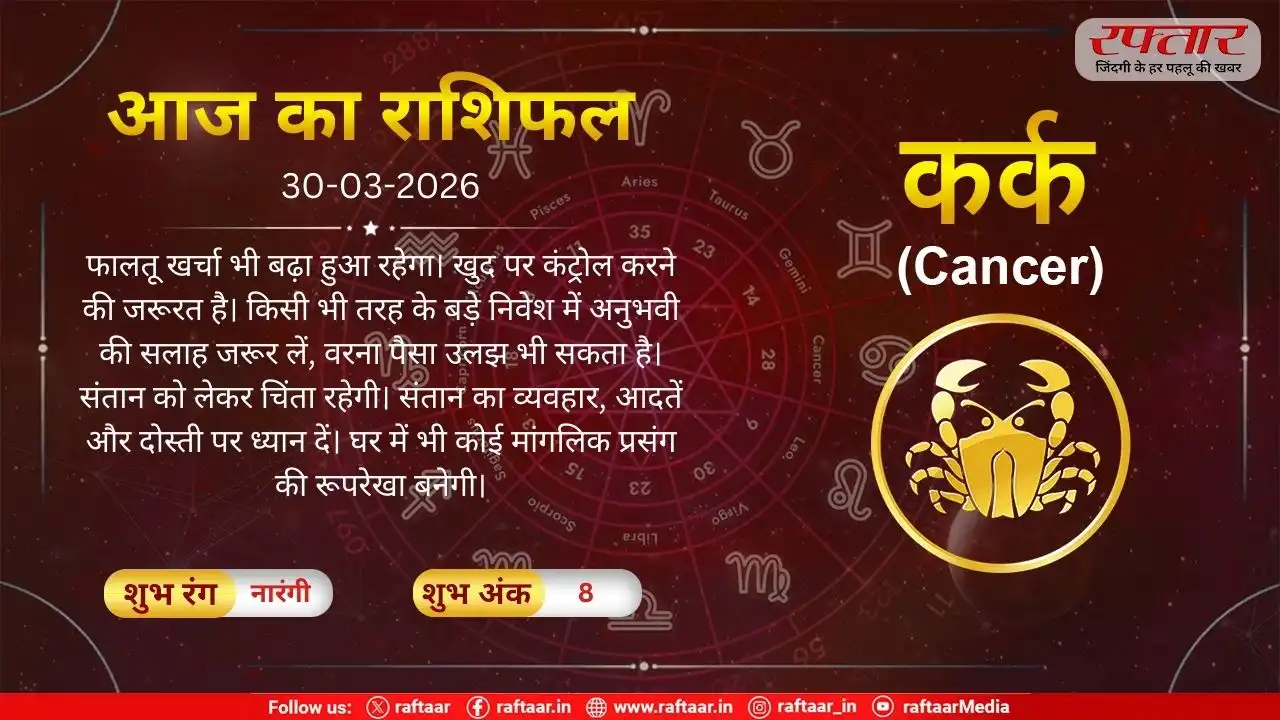 Kark Rashi 30 March 2026