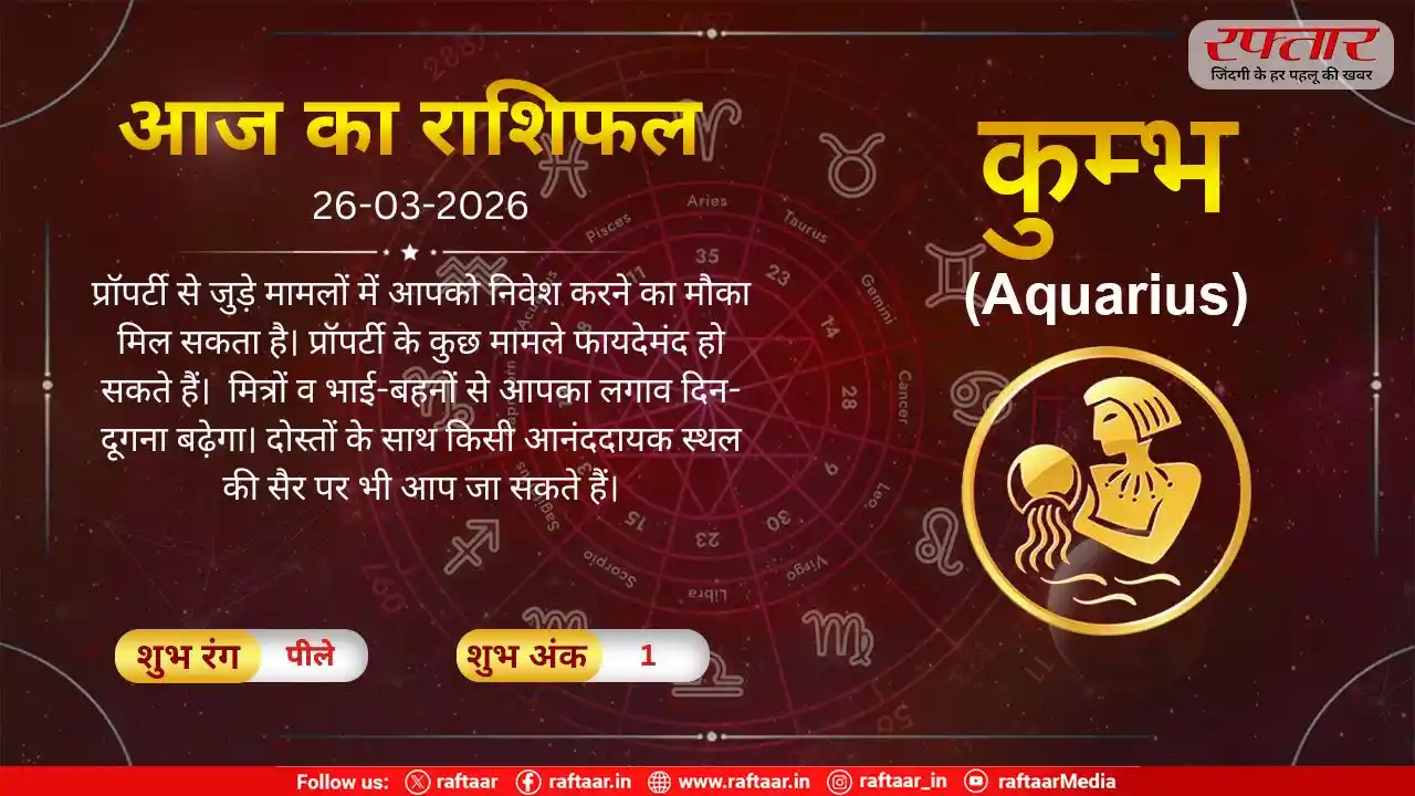 Kumbh Rashi 26 March 2026