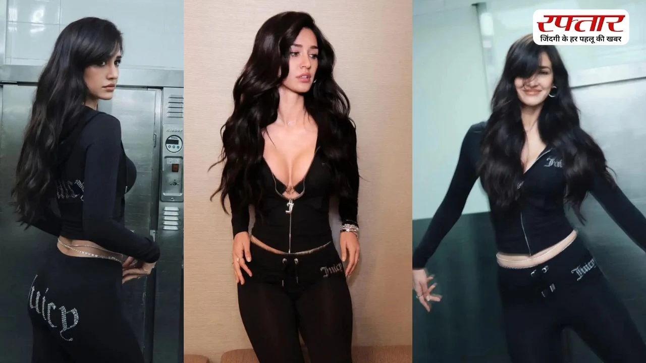 ब्लैक ड्रेस में Disha Patani का ग्लैमरस और बोल्ड लुक वायरल