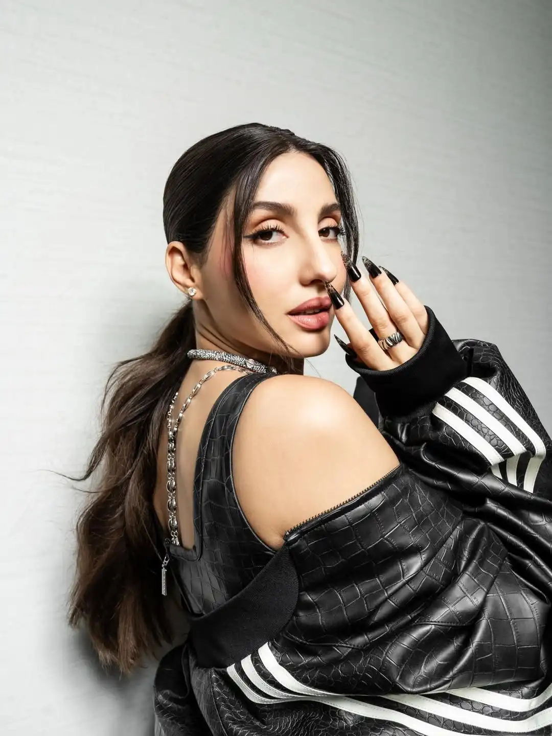 Nora Fatehi Black Jacket Photoshoot