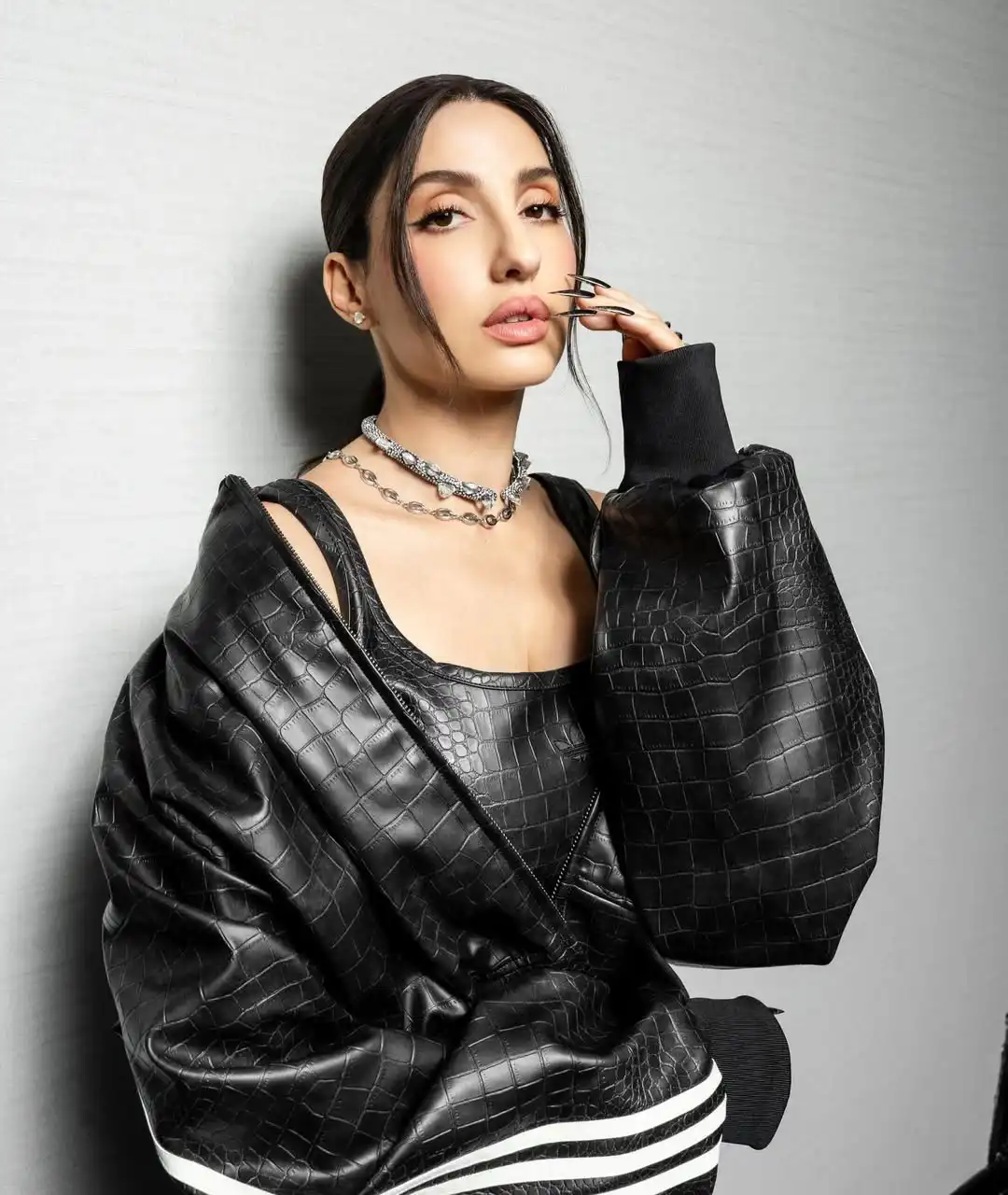 Nora Fatehi Black Jacket Photoshoot