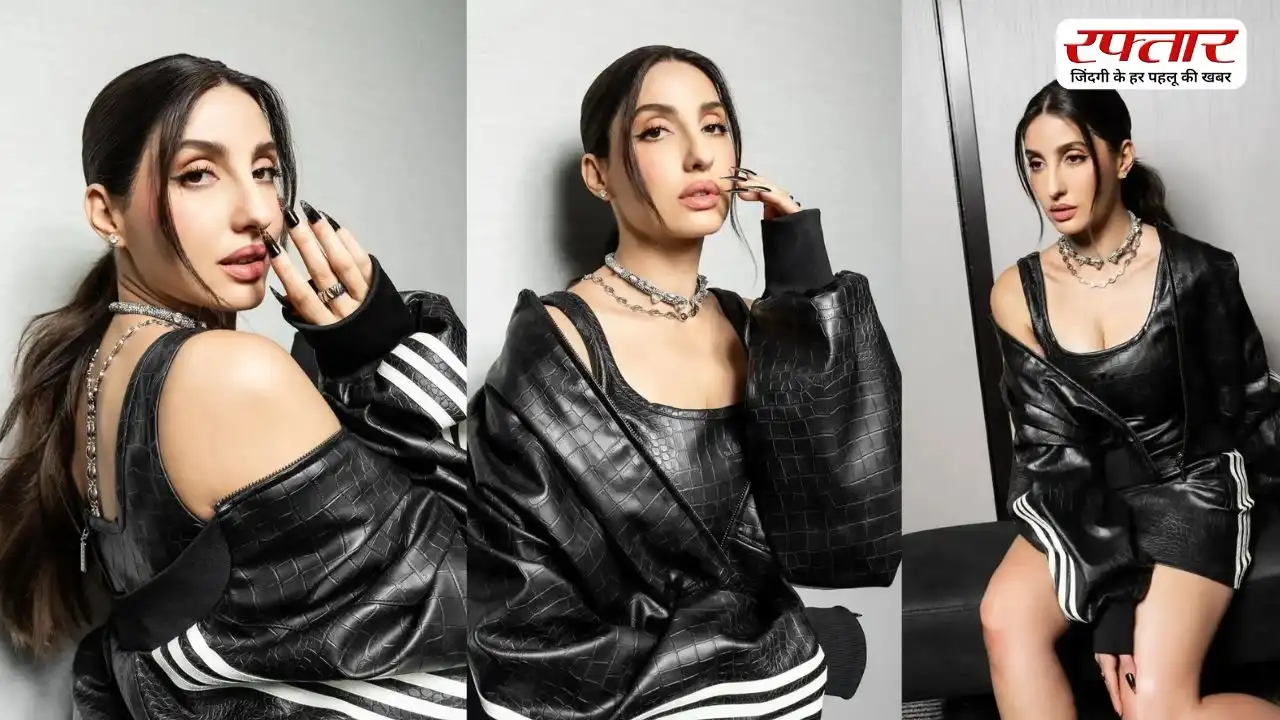 ब्लैक जैकेट में Nora Fatehi ने ढाया कहर, फैंस हुए दीवाने