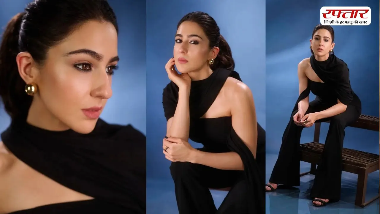 ब्लैक ड्रेस में Sara Ali Khan का छाया ग्लैमरस लुक, फिल्म Pati Patni Aur Woh Do में नजर आएंगी एक्ट्रेस