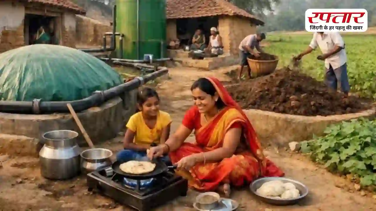 LPG की कमी के बीच गोबर गैस बनी गांवों का सहारा, बिना सिलेंडर आसानी से पक रहा खाना