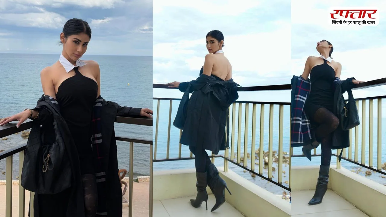 Mouni Roy ने Cannes 2026 में बिखेरा जलवा, ब्लैक ड्रेस में दिेए पोज