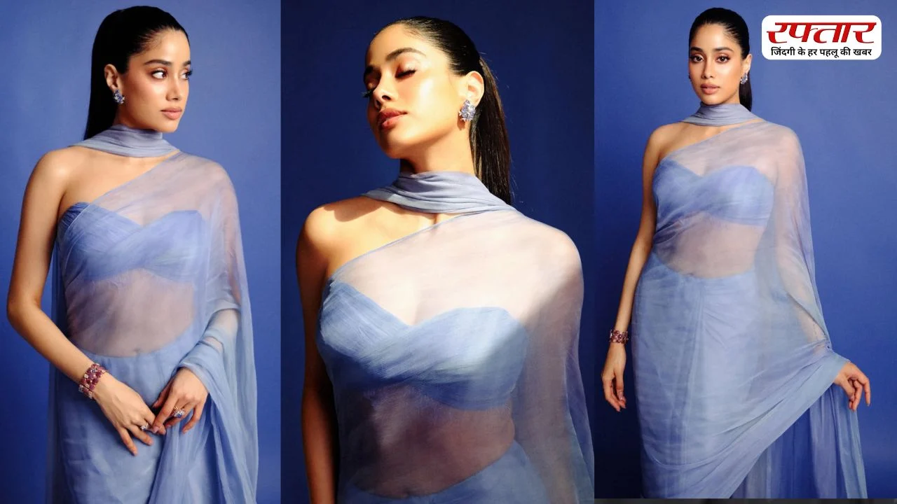 देसी साड़ी में Janhvi Kapoor ने दिखाया ग्लैमर, फैंस हुए दीवाने