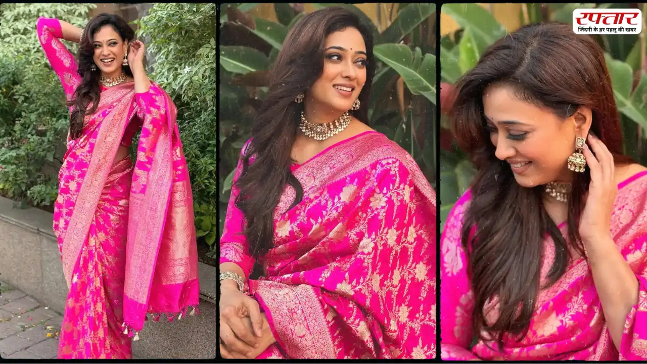Shweta Tiwari Pink Banarasi Saree Look: 44 की उम्र में भी बिखेरा शाही अंदाज, फैंस हुए दीवाने